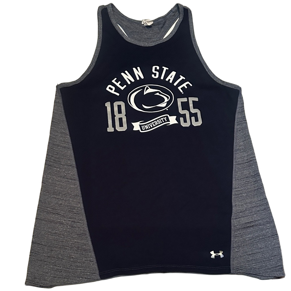 Under Armour Penn State Tank Top Navy Gray Small